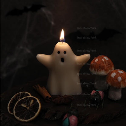 Cute Halloween Mummy Candle| Handmade Gift| Cute Spooky Candle| Soy Wax Candle| Hand Poured Sculptural Candle| Home Decor| Housewarming Gift
