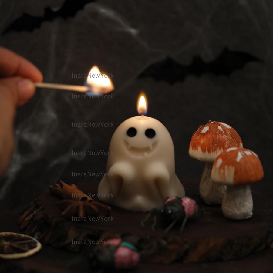 Spooky Ghost Monster Halloween Candle , Ghost Candles | Halloween Ghosts | Spooky Candles | Autumn Candles | Autumn Decoration | Fall |