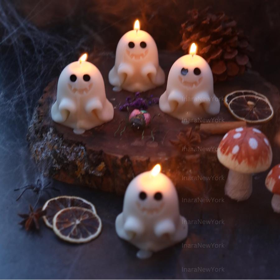 Spooky Ghost Monster Halloween Candle , Ghost Candles | Halloween Ghosts | Spooky Candles | Autumn Candles | Autumn Decoration | Fall |