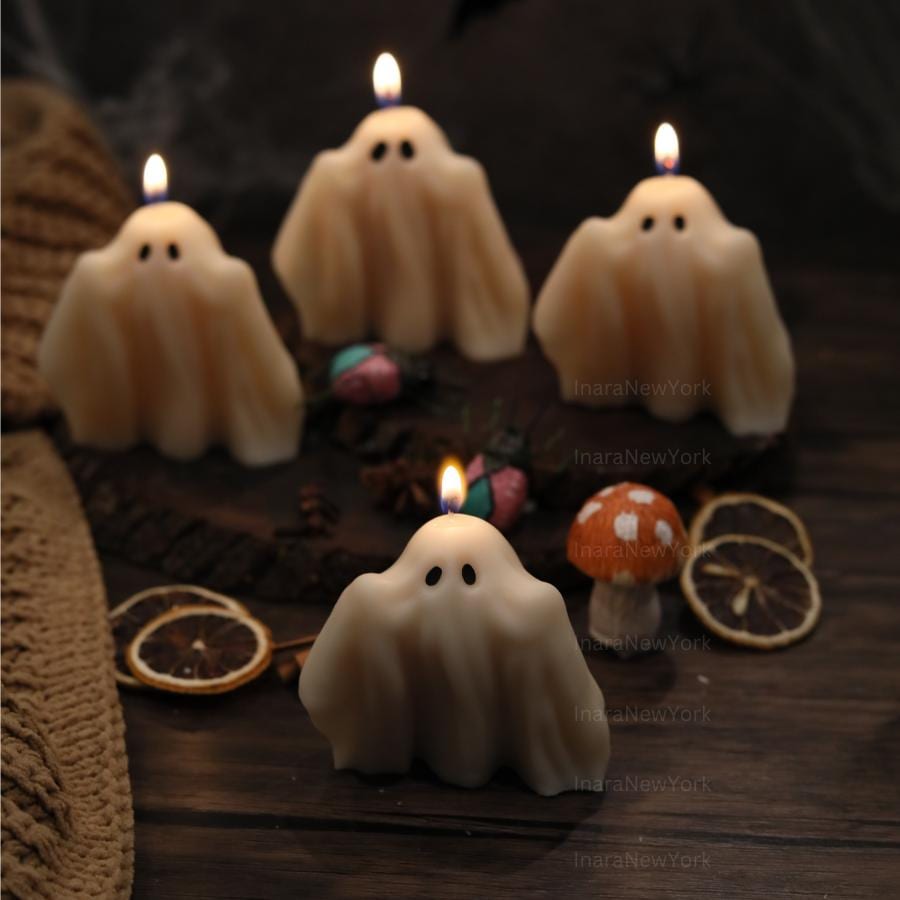 Ghost Candles | Halloween Ghosts | Spooky Candles | Autumn Candles | Autumn Decoration | Fall | Halloween Candles | soy wax