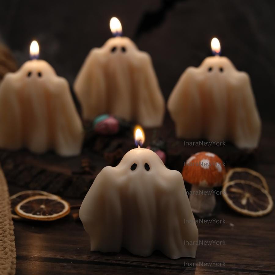 Ghost Candles | Halloween Ghosts | Spooky Candles | Autumn Candles | Autumn Decoration | Fall | Halloween Candles | soy wax