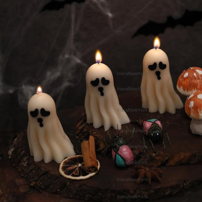 Ghost Candles | Halloween Mummy Ghosts | Spooky Candles | Autumn Candles | Autumn Decoration | Fall | Halloween Candles | Soy wax