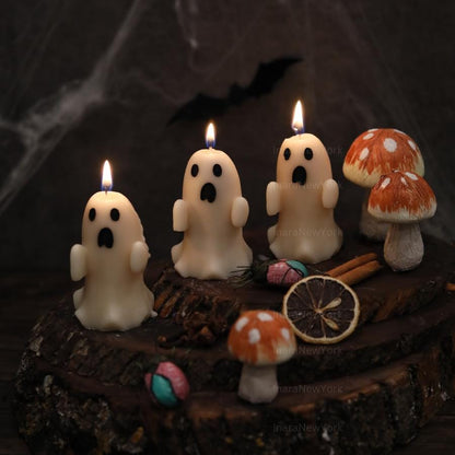 Ghost Candles | Halloween Mummy Ghosts | Spooky Candles | Autumn Candles | Autumn Decoration | Fall | Halloween Candles | Soy wax