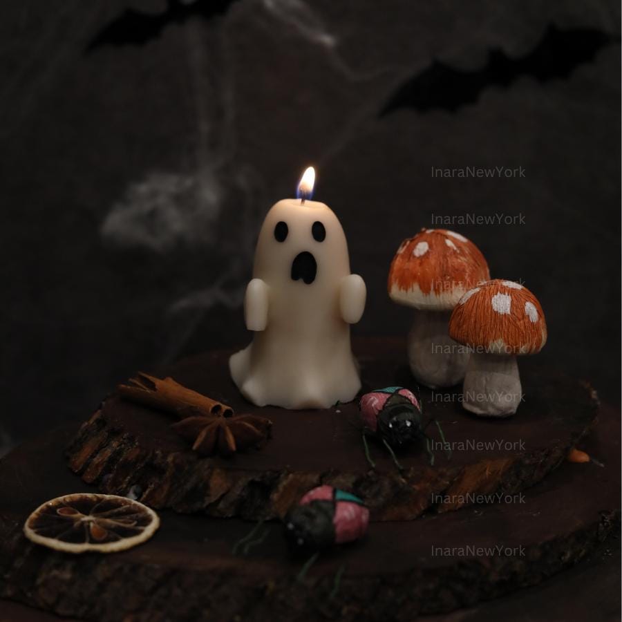 Ghost Candles | Halloween Mummy Ghosts | Spooky Candles | Autumn Candles | Autumn Decoration | Fall | Halloween Candles | Soy wax