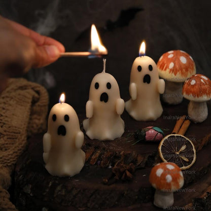 Ghost Candles | Halloween Mummy Ghosts | Spooky Candles | Autumn Candles | Autumn Decoration | Fall | Halloween Candles | Soy wax