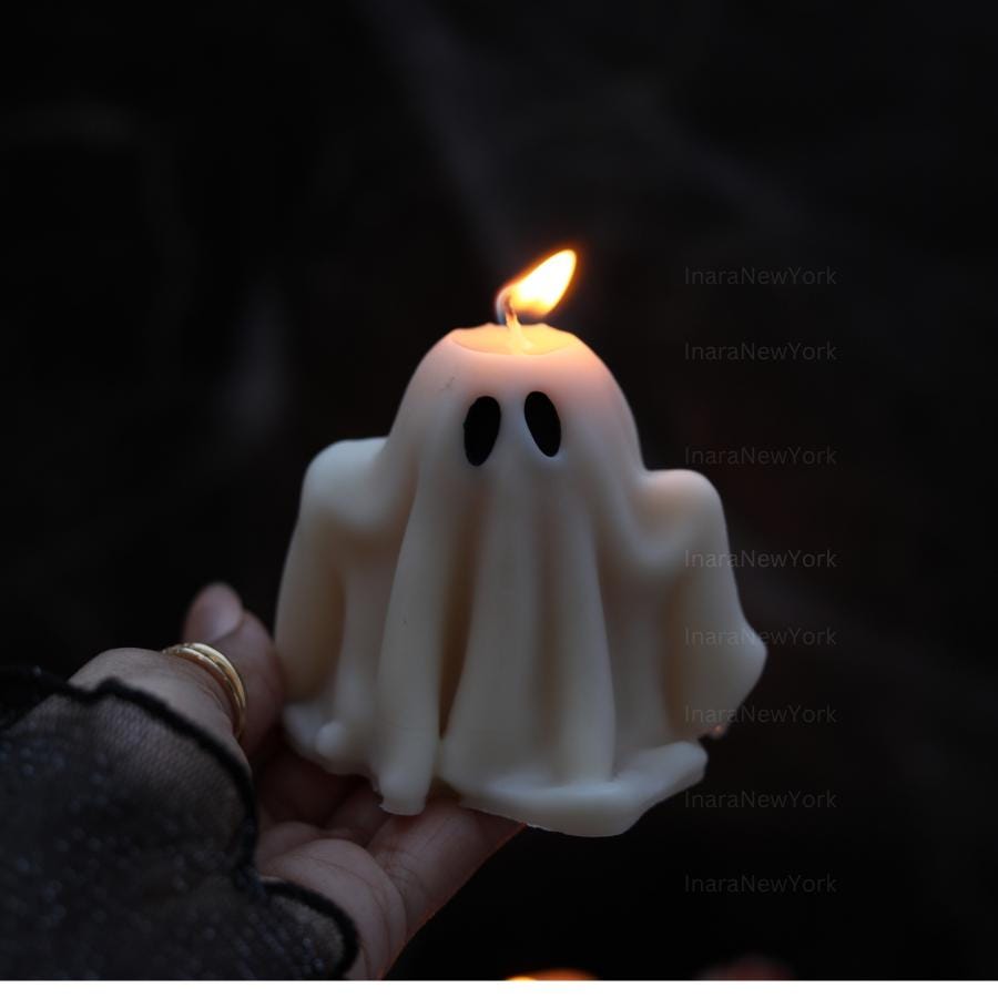 Cute Small Ghost Candles | Halloween Ghosts | Spooky Candles | Autumn Nude Candles | Autumn Decoration | Fall | Halloween Candles | Soy wax