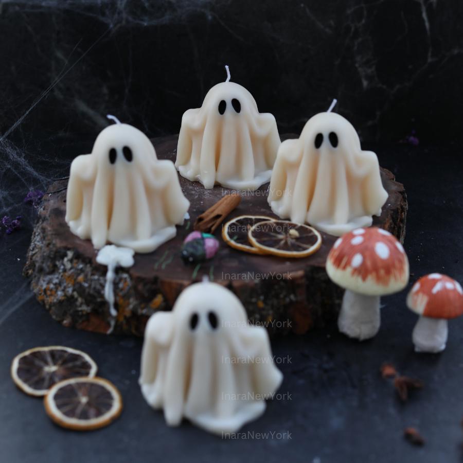 Ghost Candles | Halloween Ghosts | Spooky Candles | Autumn Candles | Autumn Decoration | Fall | Halloween Candles | soy wax