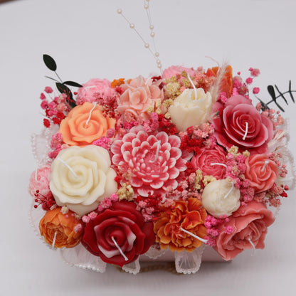 Flower bouquet bag Candle gifts | Mothers day décor | | housewarming| wedding centerpiece| wedding flowers| candle bouquet| gift