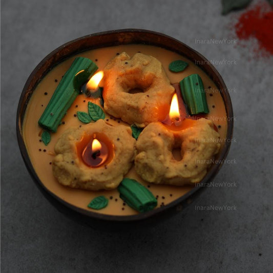 chai samosa| holi gift | indian décor | Indian candle | housewarming | puja gift| desi gifts | samosa candle | mithai candle
