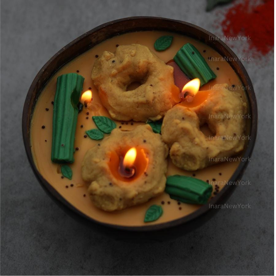 South indian vada sambhar candle- diwali candle- indian candle- diwali gifts- Indian dessert candle-Indian food- indian décor
