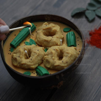 South indian vada sambhar candle- diwali candle- indian candle- diwali gifts- Indian dessert candle-Indian food- indian décor
