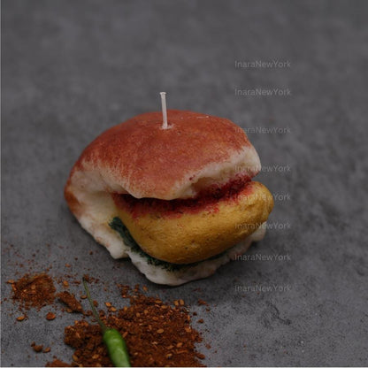 Vada Pav Candle: Handmade Soy Wax Indian Decor