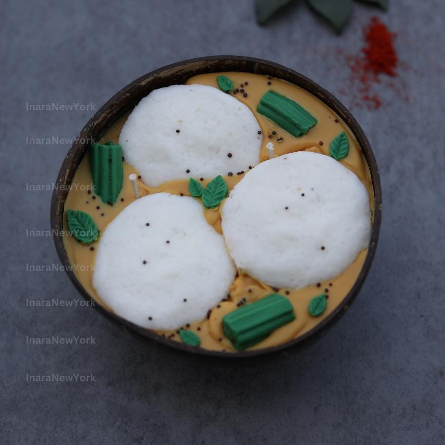 South indian idli sambhar - diwali candle- indian candle- diwali gifts- Indian dessert candle-Indian food- indian décor