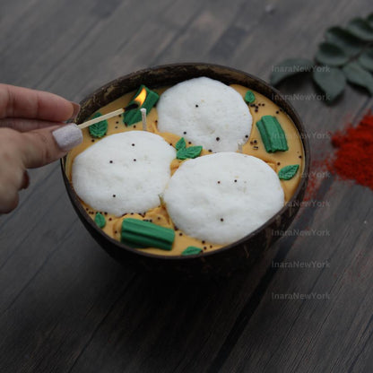 South indian idli sambhar - diwali candle- indian candle- diwali gifts- Indian dessert candle-Indian food- indian décor