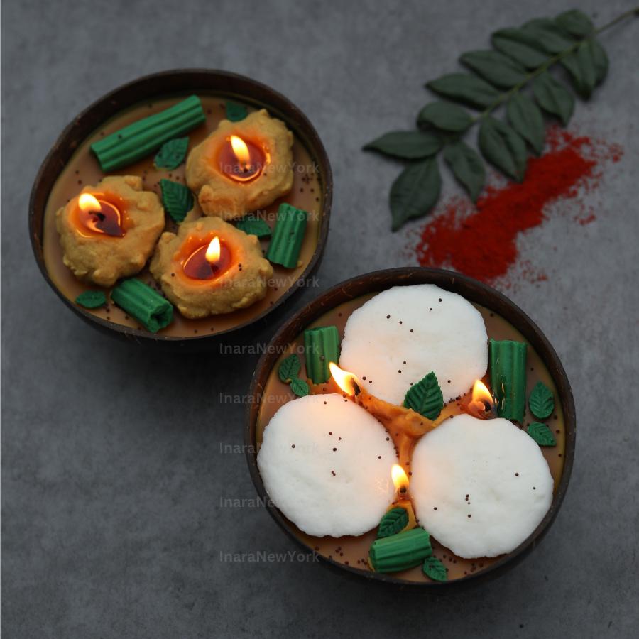 South indian vada sambhar candle- diwali candle- indian candle- diwali gifts- Indian dessert candle-Indian food- indian décor