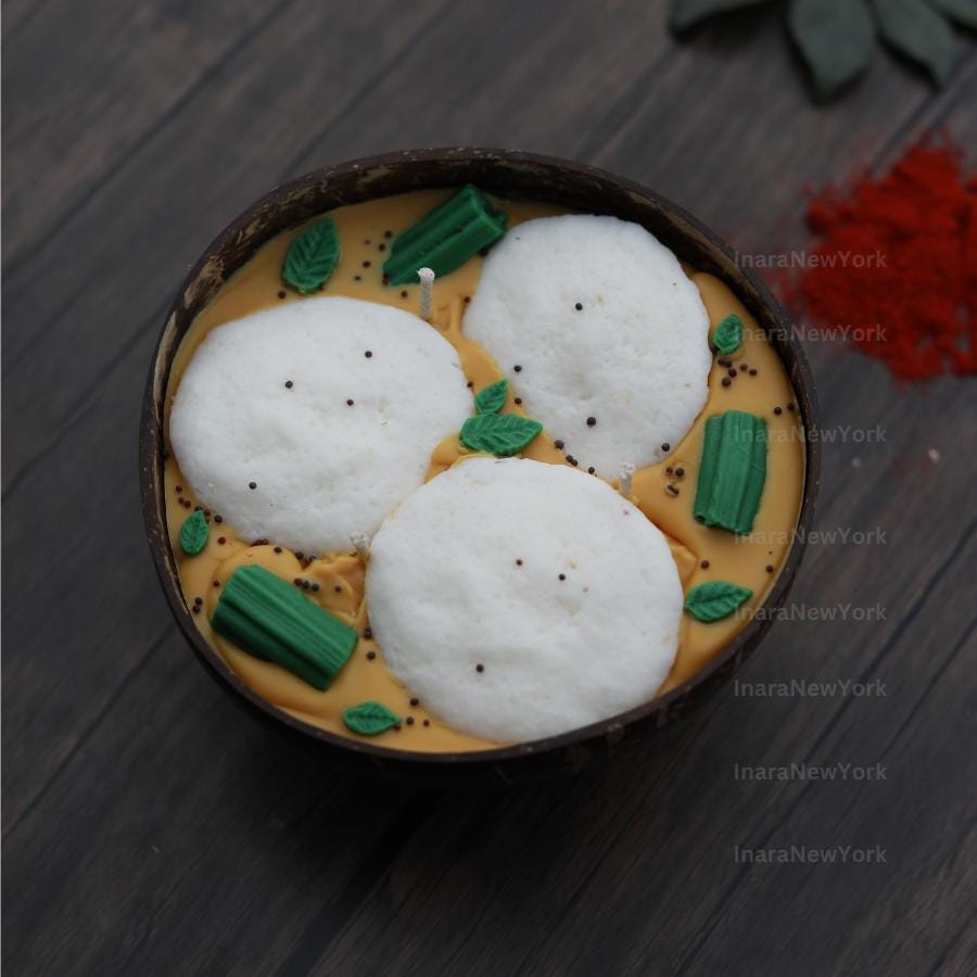 South indian idli sambhar - diwali candle- indian candle- diwali gifts- Indian dessert candle-Indian food- indian décor