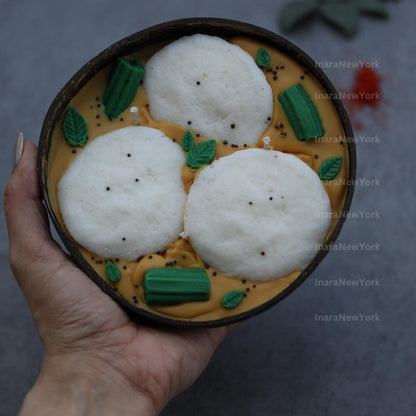 South indian idli sambhar - diwali candle- indian candle- diwali gifts- Indian dessert candle-Indian food- indian décor