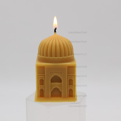 Eid mosque Candle: Handmade Soy Wax Ramadan Decor