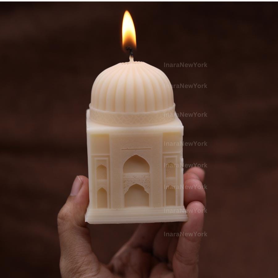 Eid mosque Candle: Handmade Soy Wax Ramadan Decor