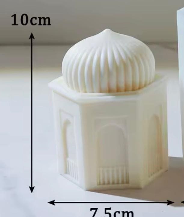 Ramadan Eid Lantern mosque Soy Candle: Handmade Ramazan Decor