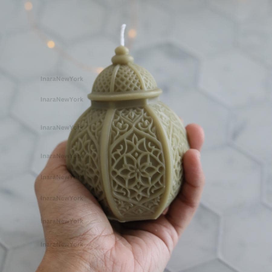 Ramadan lantern decor Candle Candle: Handmade Soy Wax Eid