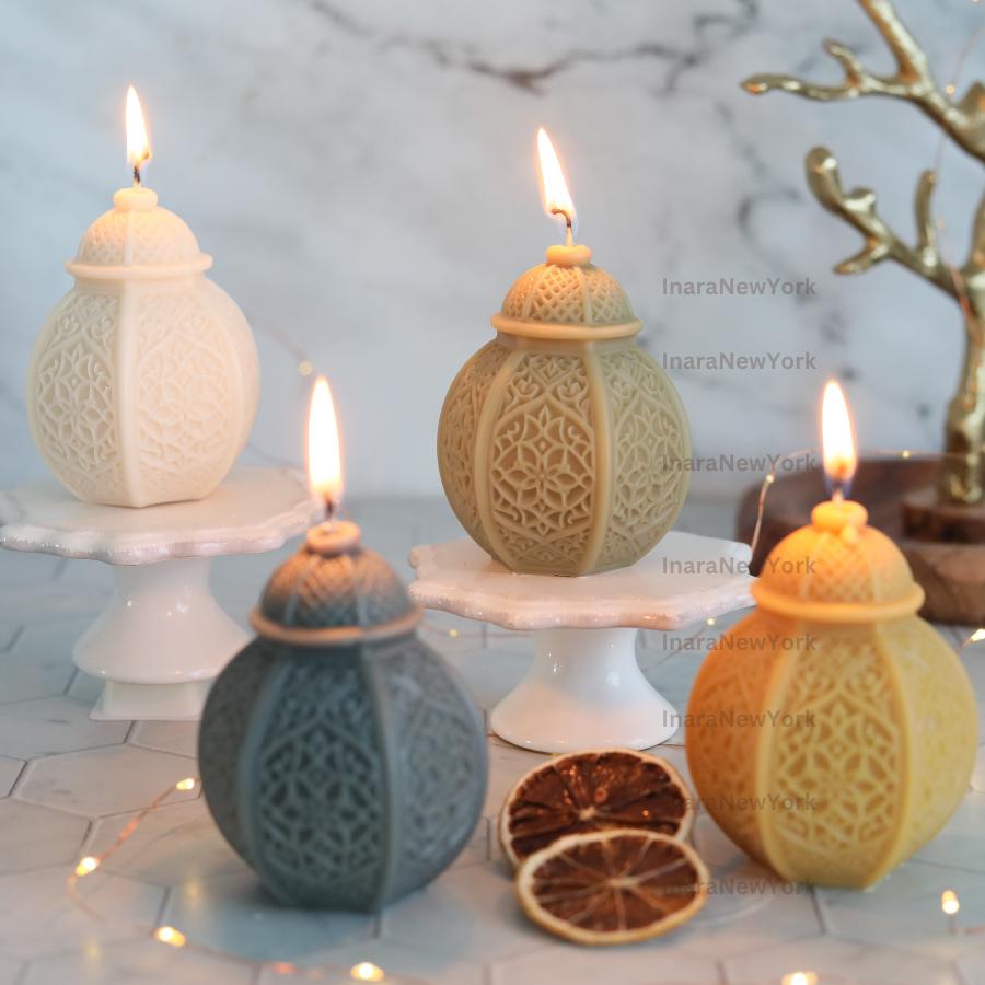 Ramadan lantern decor Candle Candle: Handmade Soy Wax Eid