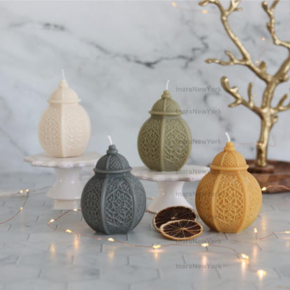 Ramadan lantern decor Candle Candle: Handmade Soy Wax Eid