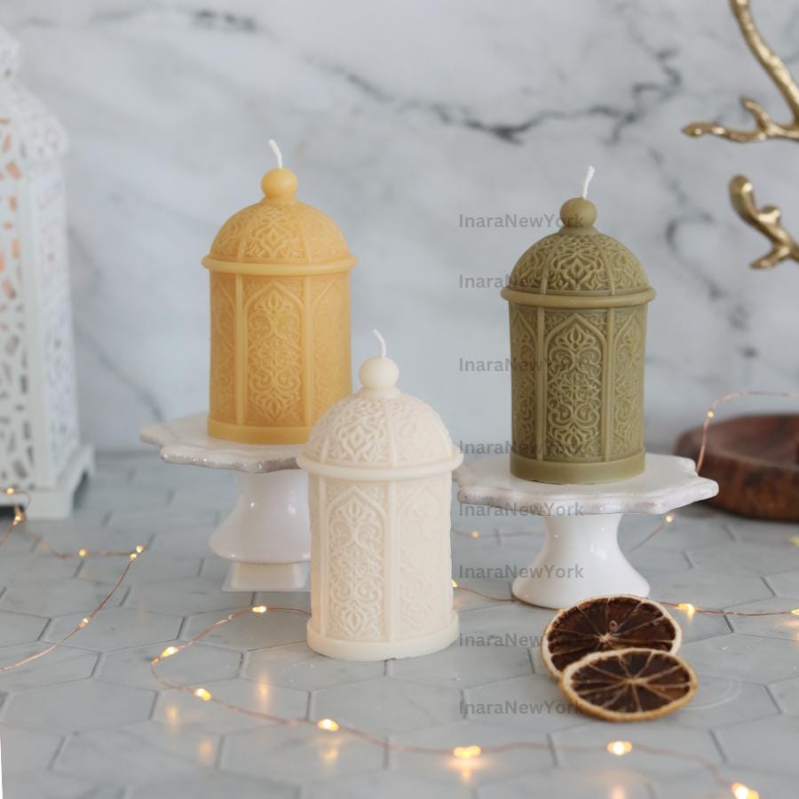 Ramadan lantern decor Candle Candle: Handmade Soy Wax Eid