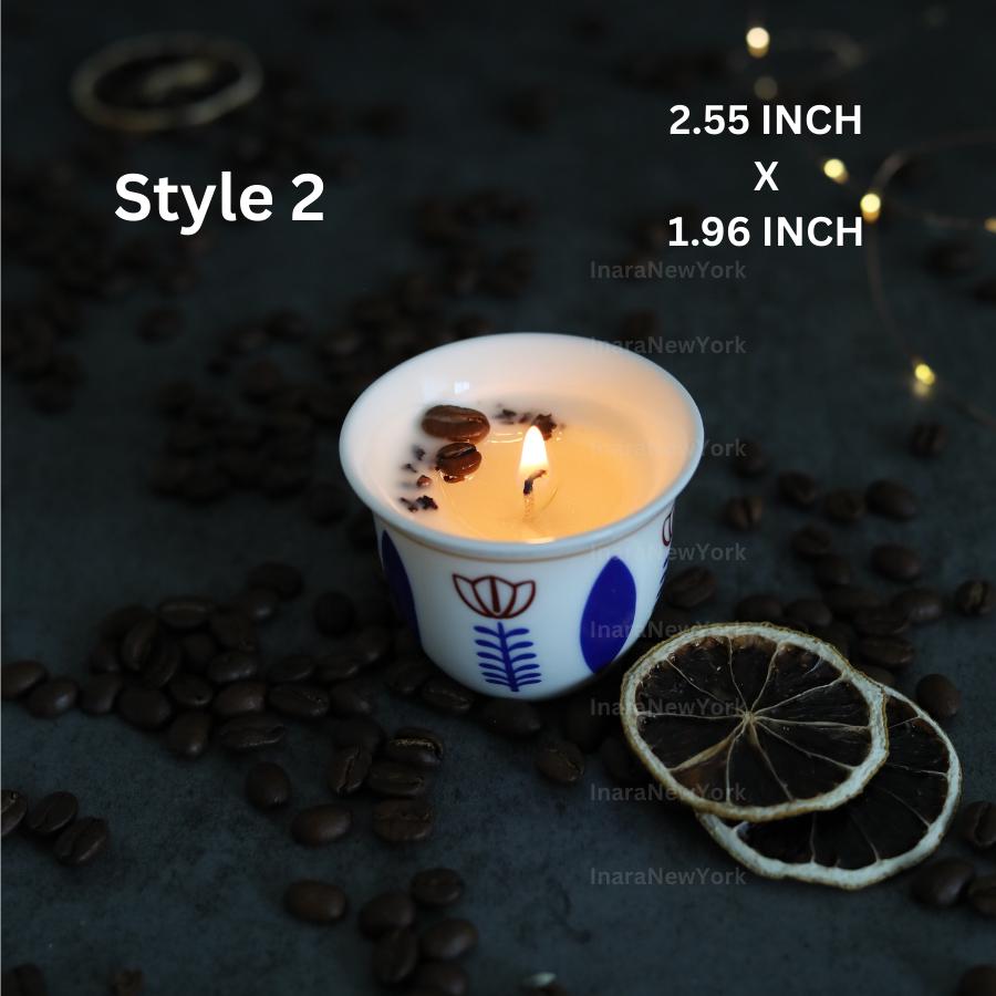 Ramadan decor cawa turkish lebanese coffee candle- karak tea- arabic chai cups- - eid gift -