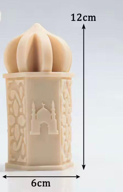 Ramadan Eid Lantern mosque Soy Candle: Handmade Ramazan Decor