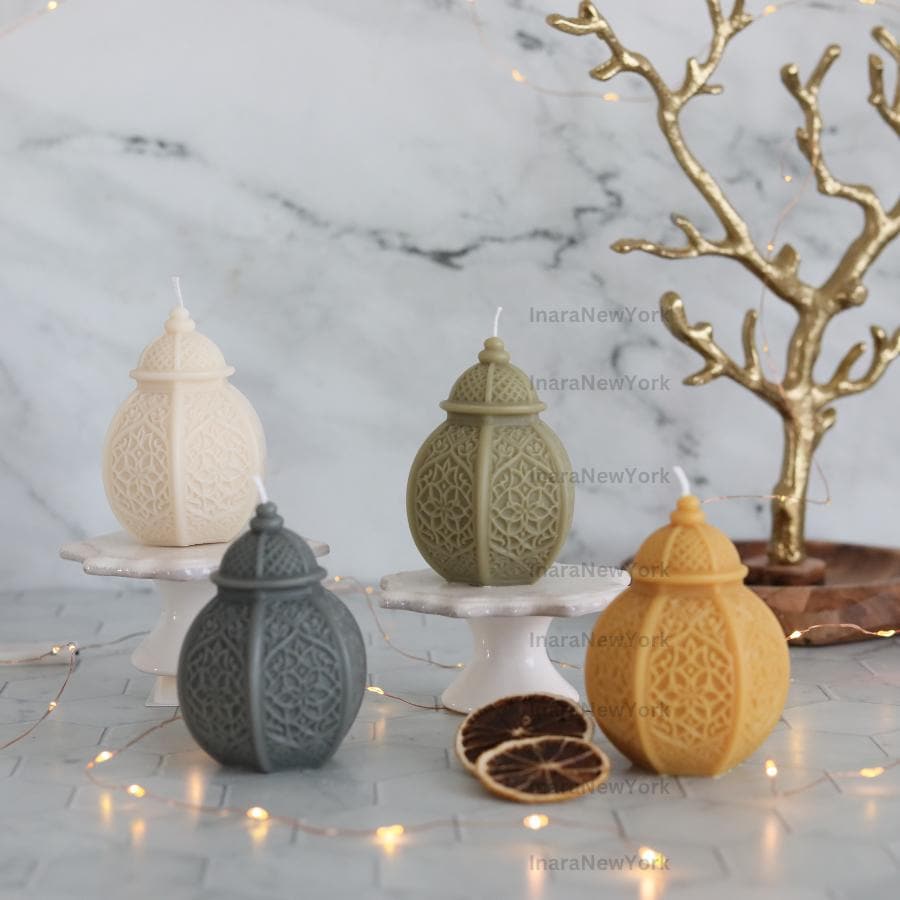 Ramadan lantern decor Candle Candle: Handmade Soy Wax Eid