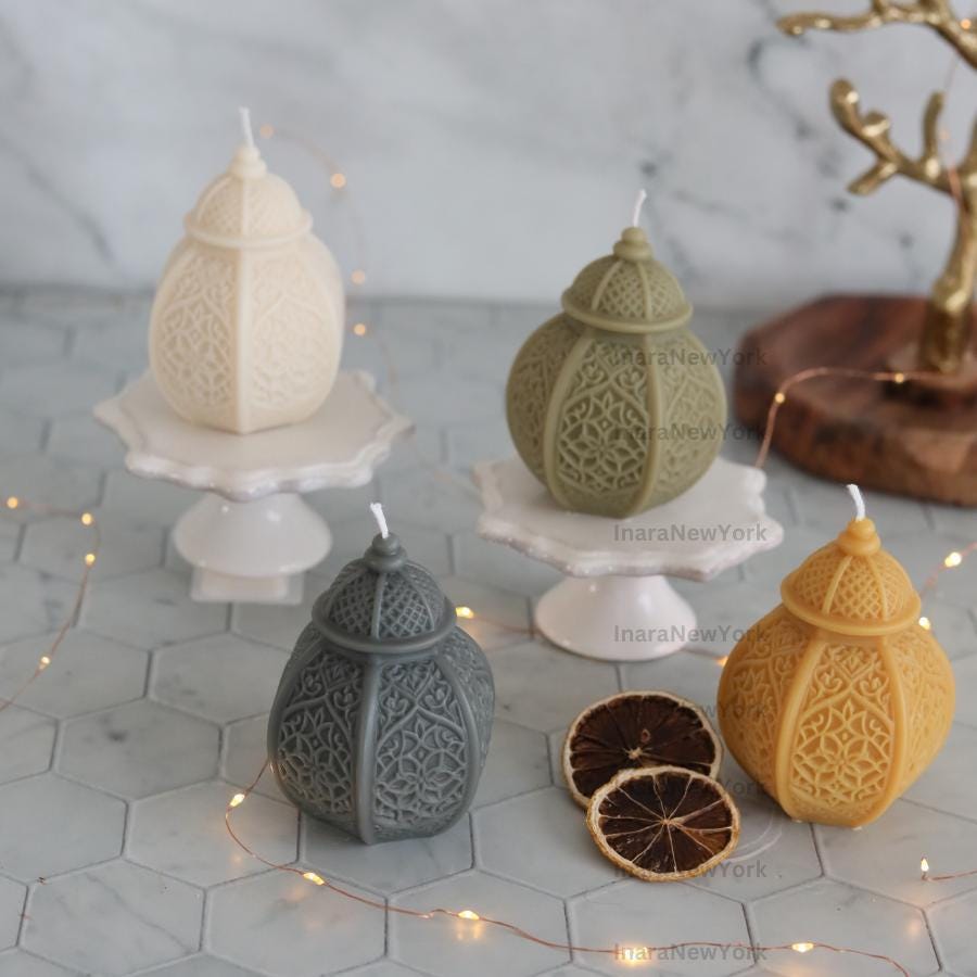 Ramadan lantern decor Candle Candle: Handmade Soy Wax Eid