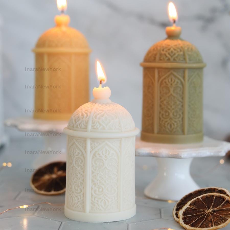 Ramadan lantern decor Candle Candle: Handmade Soy Wax Eid