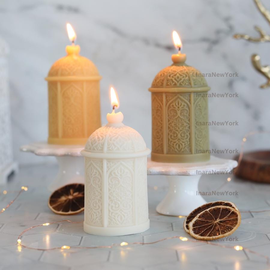Ramadan lantern decor Candle Candle: Handmade Soy Wax Eid