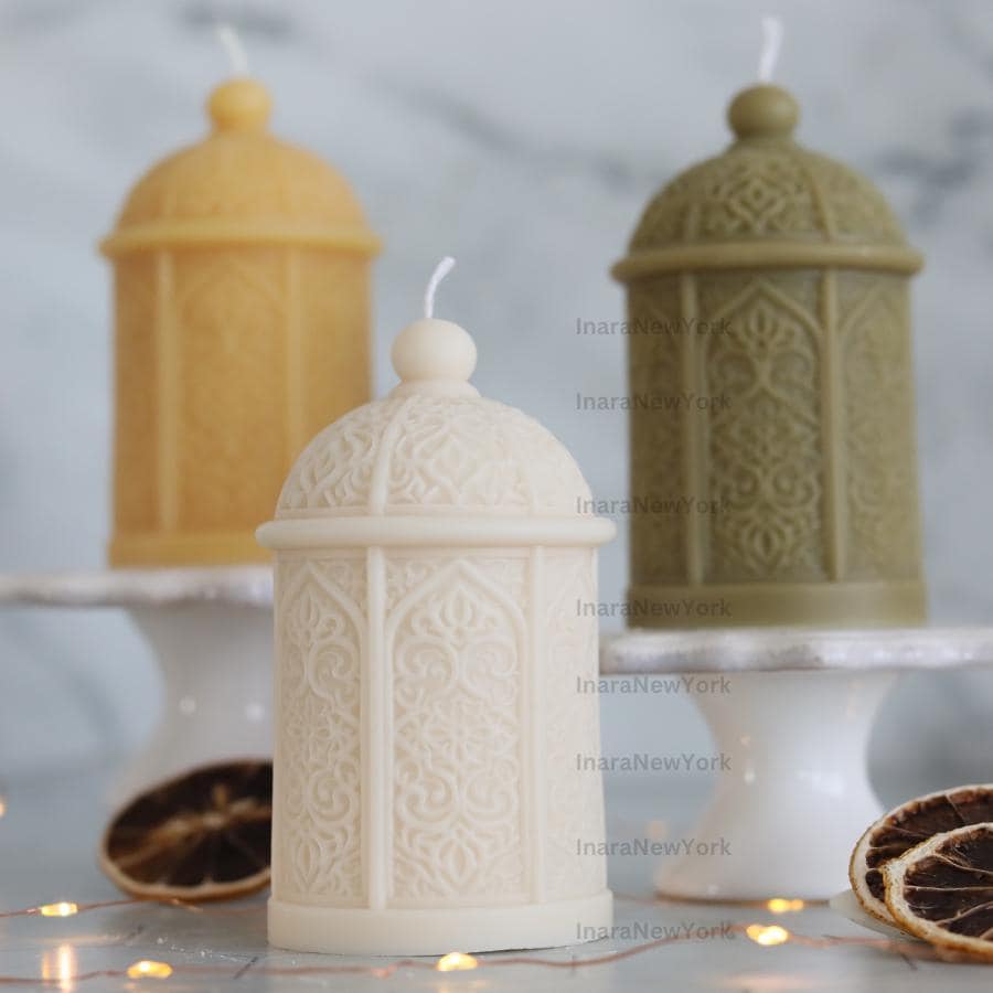 Ramadan lantern decor Candle Candle: Handmade Soy Wax Eid