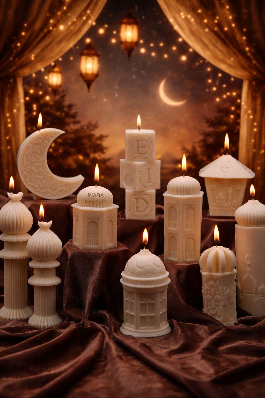 Handmade Soy Ramadan Candle: Islamic Home Decor