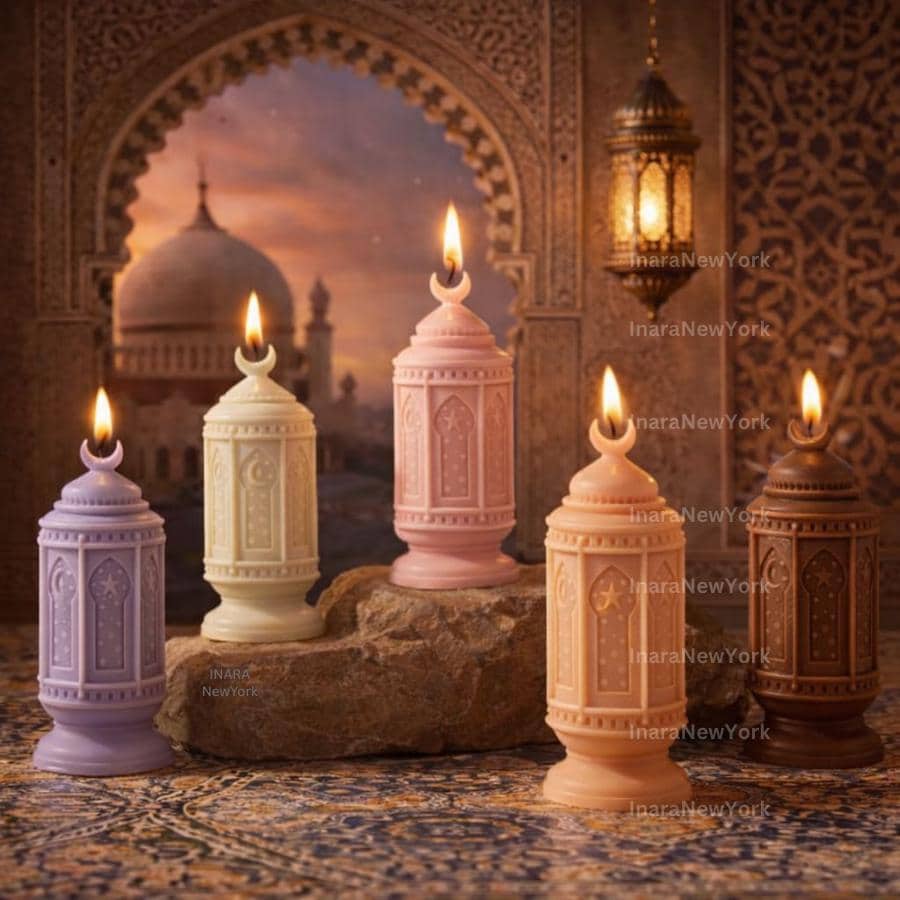Ramadan Lantern candle for Eid mosque Soy Candle: Handmade arabic Ramazan Decor