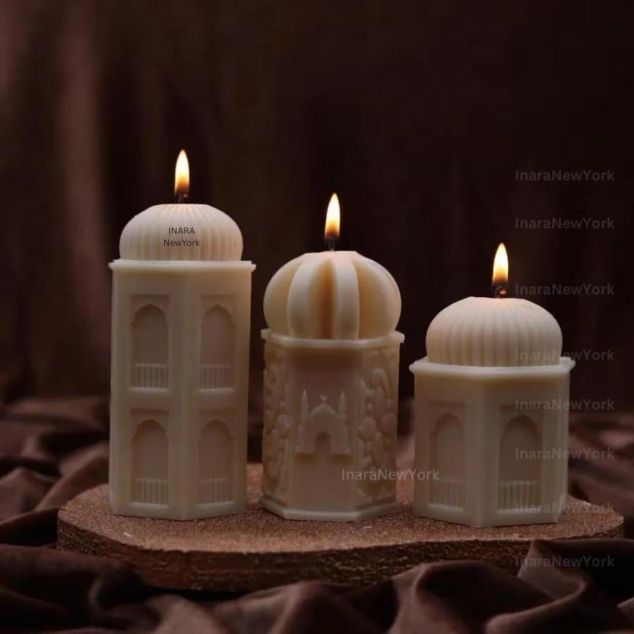 Ramadan Eid Lantern mosque Soy Candle: Handmade Ramazan Decor
