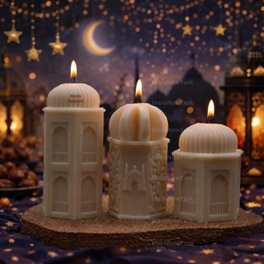 Ramadan Eid Lantern mosque Soy Candle: Handmade Ramazan Decor