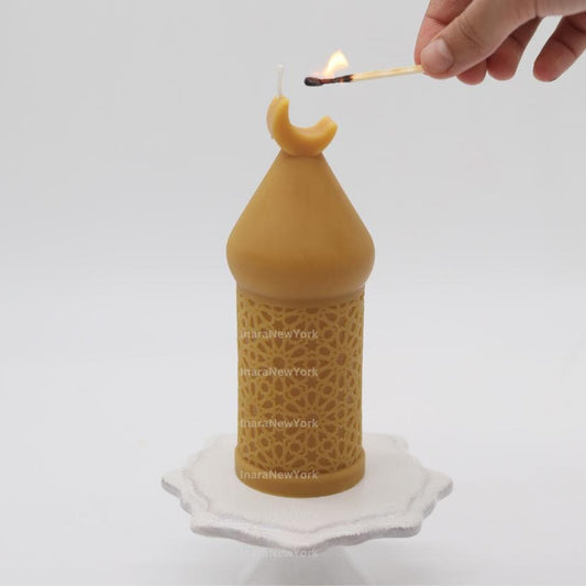 Ramadan Eid Lantern mosque Soy Candle: Handmade Ramazan Decor