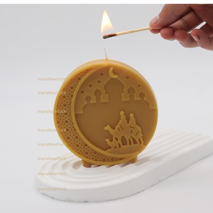 Ramadan eid Candle Candle: Handmade Soy Wax arabic dessert decor gift