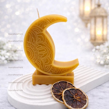 Ramadan eid Moon Candle - Shaped Candle - Muslim Decor - Islamic