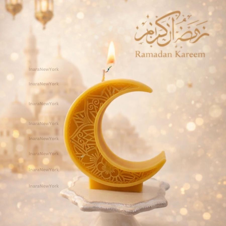 Ramadan eid Moon Candle - Shaped Candle - Muslim Decor - Islamic