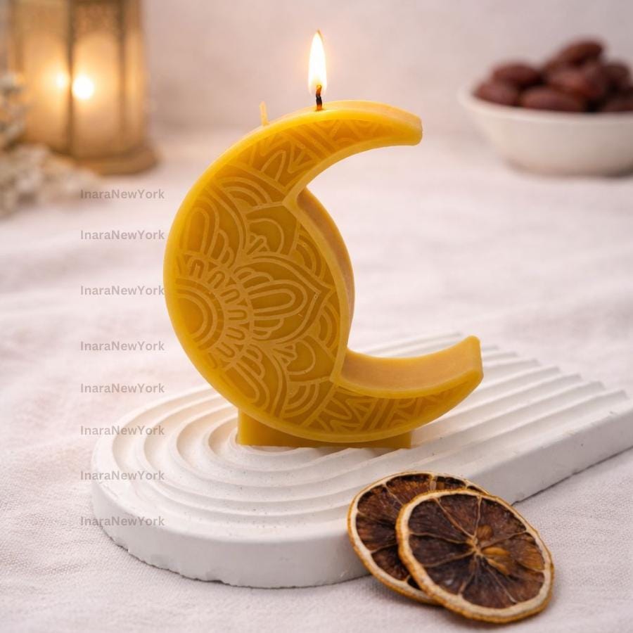 Ramadan eid Moon Candle - Shaped Candle - Muslim Decor - Islamic
