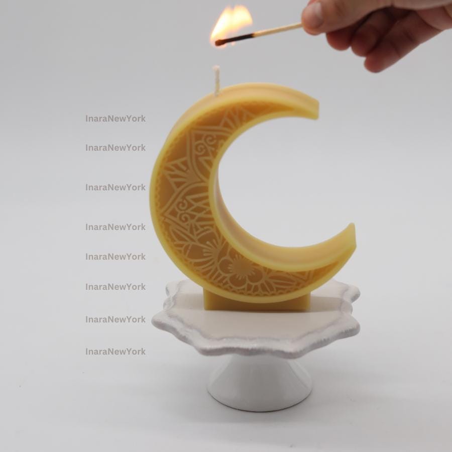 Ramadan Eid moon mosque Soy Candle: Handmade Ramazan Decor