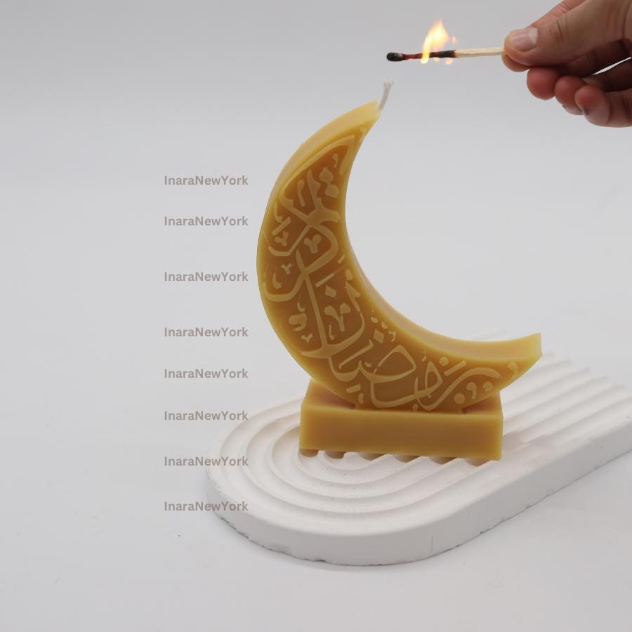 Ramadan eid Moon Candle - Shaped Candle - Muslim Decor - Islamic