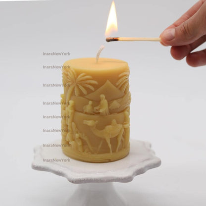 Ramadan eid Candle Candle: Handmade Soy Wax arabic dessert decor gift