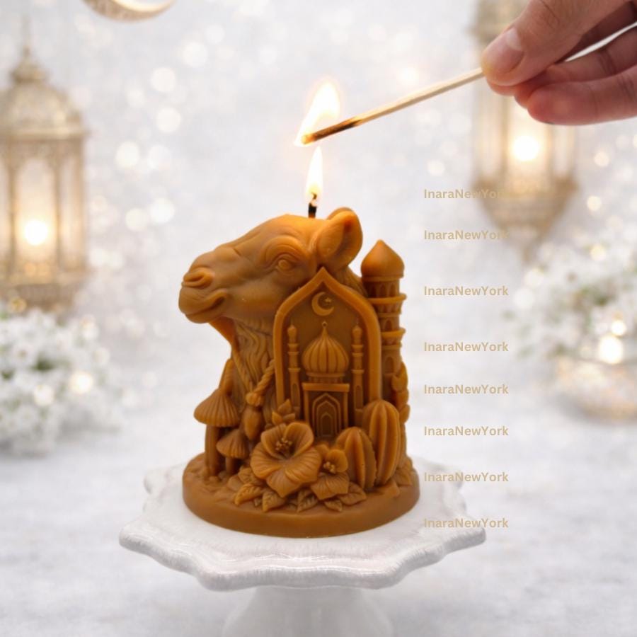 Ramadan Eid camel Arabic camel Soy Candle: Handmade Ramazan Arab home Decor