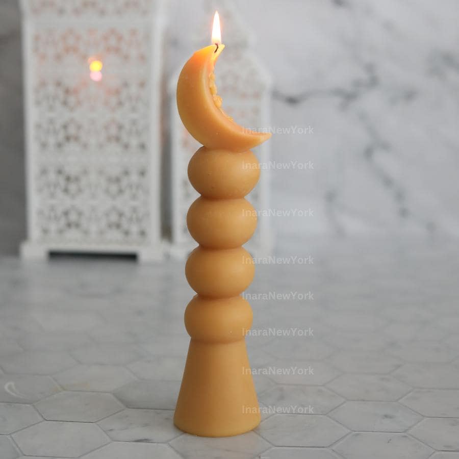 Ramadan moon Eid Lantern Candle: Handmade Soy Wax Ramazan Decor