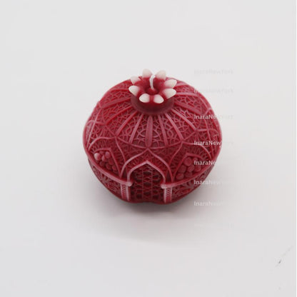 pomegranate Candle: Handmade soy wax Fruit Home Decor Luxury Gift, Ramadan Table Centerpiece